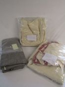 3 sets of curtains 1 set with valance approx. 196cm x 203cm with pencil pleat - 1 set approx.