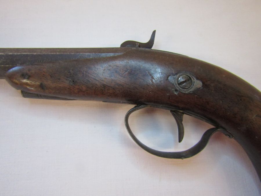 Percussion cap 18th/19th century pistol - approx. 12.5" from handle to tip - Image 5 of 8