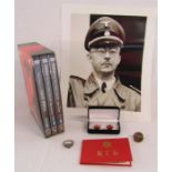 Collection of German Nazi items to include dvds, ring and Stalin cufflinks etc