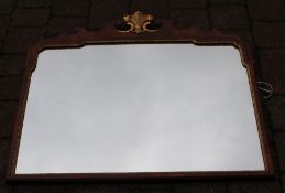 Titchmarsh & Goodwin hand carved Georgian style mahogany mirror 81cm x 77cm