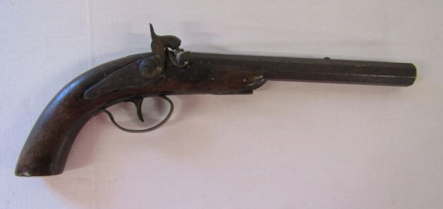 Percussion cap 18th/19th century pistol - approx. 12.5" from handle to tip - Image 3 of 8