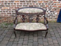 Edwardian mahogany 2 seater sofa