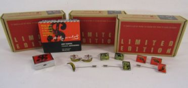 Collection of Andy Warhol personal accessories to include 3 sets of cufflinks and tiepins and a
