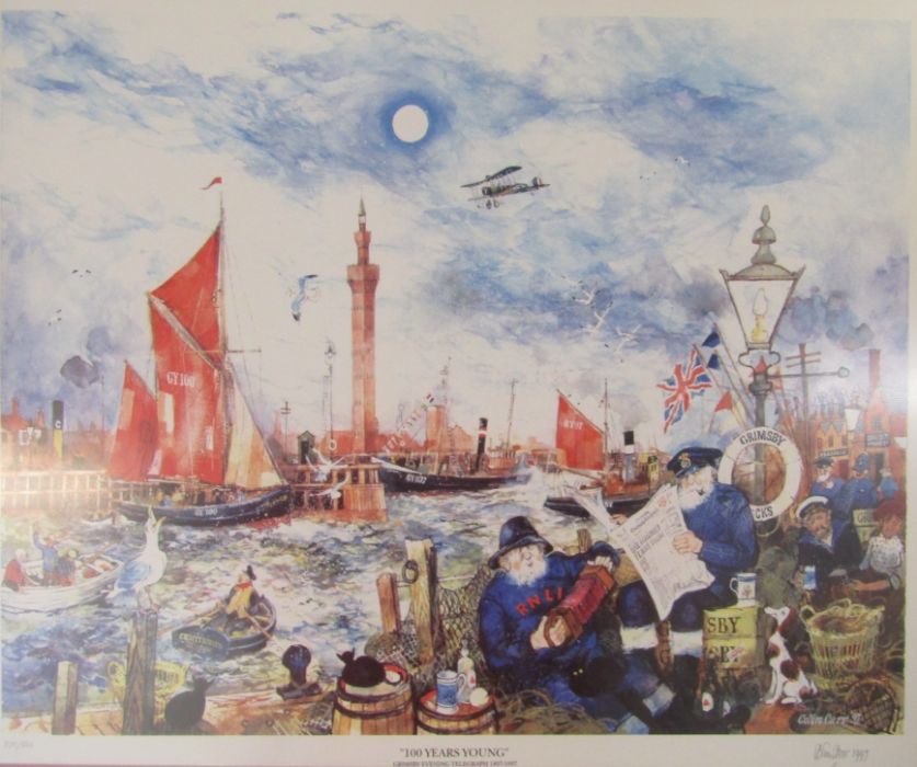 3 Colin Carr prints - Grimsby approx. 76.5cm x 59.5cm including frame - Cleethorpes approx. 76.5cm x - Image 4 of 4