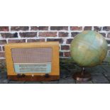 PAM cylinder radio & Phillips terrestrial globe