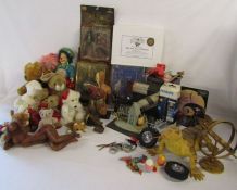 Mixed selection of items to include Ozzy Osbourne figure, Evil Ernie figure, Maher Home Course of