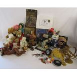 Mixed selection of items to include Ozzy Osbourne figure, Evil Ernie figure, Maher Home Course of