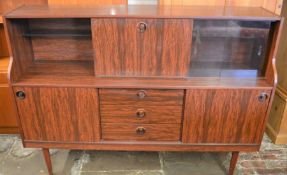 Greaves & Thomas Rio Collection rosewood laminated sideboard & drinks cabinet L152cm H11cm D41cm