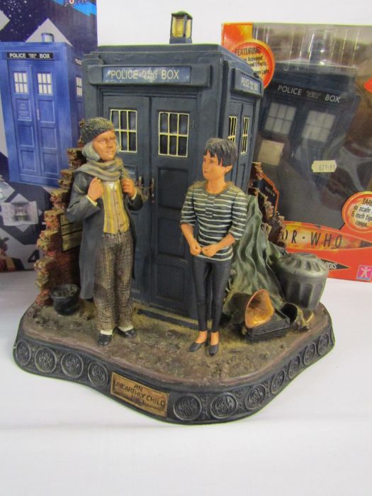 Collection of Dr Who, limited edition wooden model of the Tardis, Classic Moments An Unearthly - Image 3 of 8