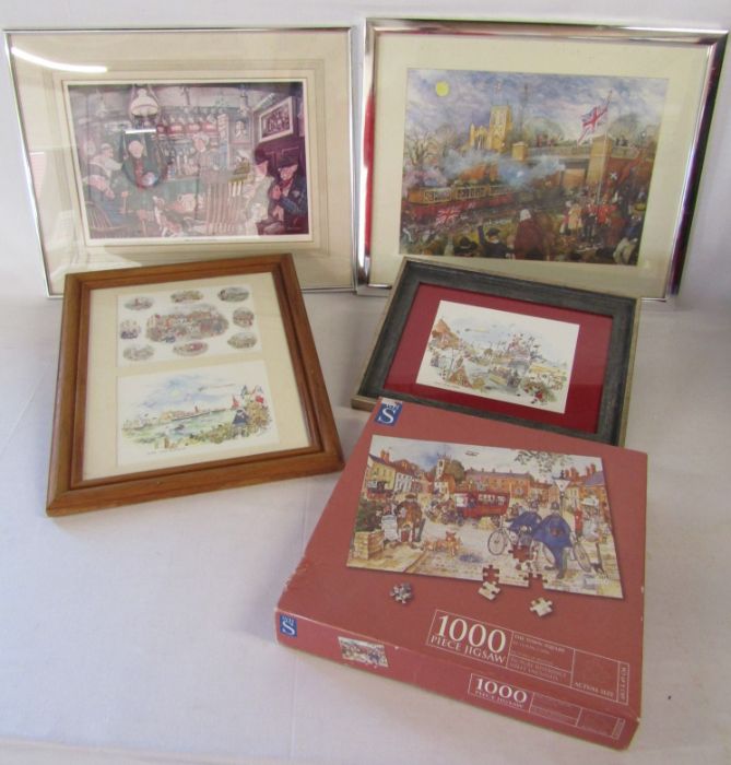 4 Colin Carr prints and a Colin Carr jigsaw