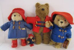 Collection of Paddington Bears to include 2003 Steiff and Gabrielle designs