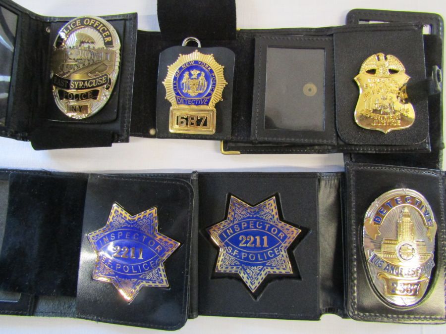 Collection of replica US Police badges to include Los Angeles police, F.B.I and Limited Edition East - Image 2 of 9