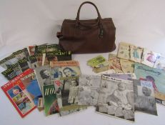 Collection of vintage knitting patterns approx. 1950's sewing patterns and Remploy bag