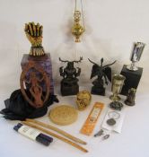 Collection of Witchcraft and cult items to include Nemesis Now figures, Dryad Design, Cernunnos belt