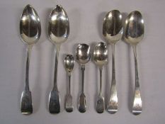 Collection of silver spoons - total weight 9.55ozt