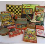 Collection of vintage games to include Escalado, Gojee, chess etc