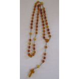 Amber rosary beads