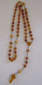 Amber rosary beads