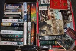 2 boxes of military themed novels / accounts etc.