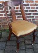 Set of 4 Victorian oak dining chairs