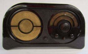 Art Deco style Ekco sw86 Bakelite radio which was the export version of the ac86 from 1935, known as