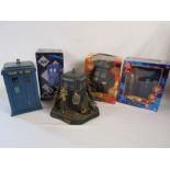 Collection of Dr Who, limited edition wooden model of the Tardis, Classic Moments An Unearthly