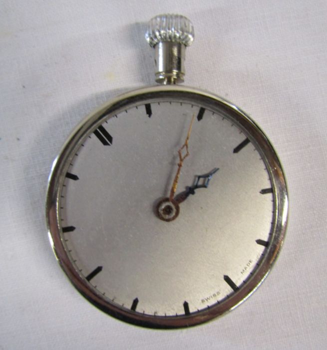 Small collection of items to include a leather clutch bag with integral Inventic watch, theatre - Image 3 of 8