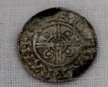 Early hammered silver helmet type penny