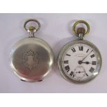 2 silver and steel pocket watches Moses & Co Hong Kong - West End Watch Co, Index pocket watch