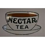 Early to mid 20th century Nectar Tea enamel sign W 54cm Ht 32cm