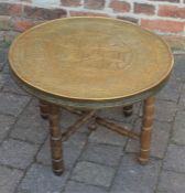 Circular Eastern brass top table Dia. 60cm