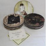 Danbury Mint Playful Puppies collectors plates with certificates (12) & Hamilton Collection Bessie