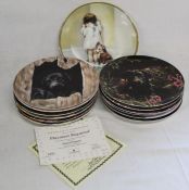 Danbury Mint Playful Puppies collectors plates with certificates (12) & Hamilton Collection Bessie