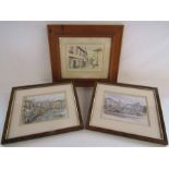 2 Limited edition Margaret Eccleston pictures 'Salcombe Quay' and 'The Boatfloat' and Elm Hill