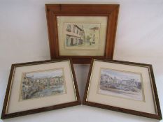 2 Limited edition Margaret Eccleston pictures 'Salcombe Quay' and 'The Boatfloat' and Elm Hill