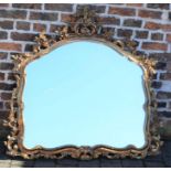Large ornate gilded wall mirror Ht 117cm L 122cm