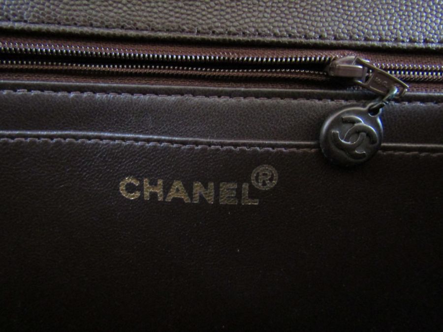 Chanel handbag 1997/99 - brown - Made in France - quilting stitched - matching code and certificate, - Image 5 of 8