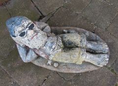 Heavy Helen Young lounging garden gnome approx. 45cm