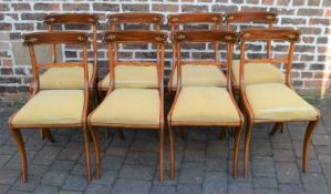8  reproduction Regency rail back dining chairs & a reproduction carver dining chair