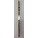 9ct gold ladies Accurist wristwatch - total weight 14.9g