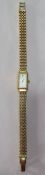 9ct gold ladies Accurist wristwatch - total weight 14.9g