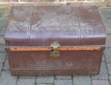 Early 20th century tin trunk