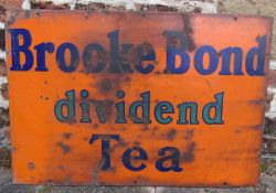 Brooke Bond dividend Tea metal advertising sign - approx. 76cm x 51cm