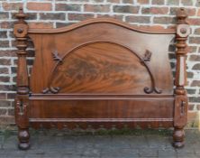 Victorian mahogany double bed head