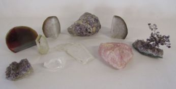 A mixed collection of crystals