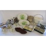 Collection of kitchenware to include Sona part coffee set, cast oven dishes (made in France),