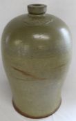 Lincolnshire stoneware flagon with slab seal "J Nicholls Sleaford 537" 48cm tall