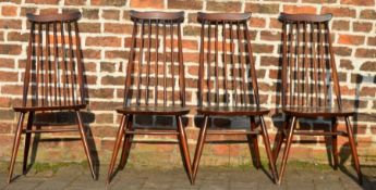 4 Ercol high back dining chairs