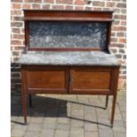 Late Victorian/Edwardian marble top wash stand