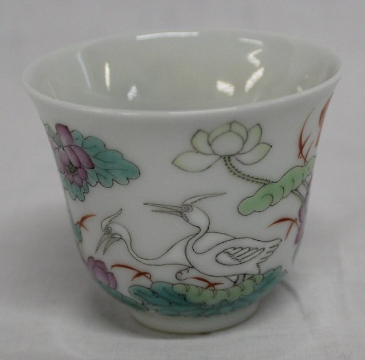 Crown Derby hand painted tea cup & saucer, Coalport twin towers model, Beswick green finch, Disney - Image 7 of 9